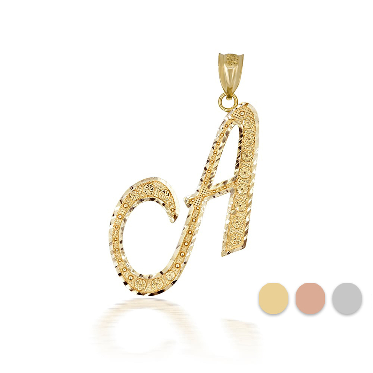 Event Z - Gold Cursive Initial Letter “A-Z” Stainless