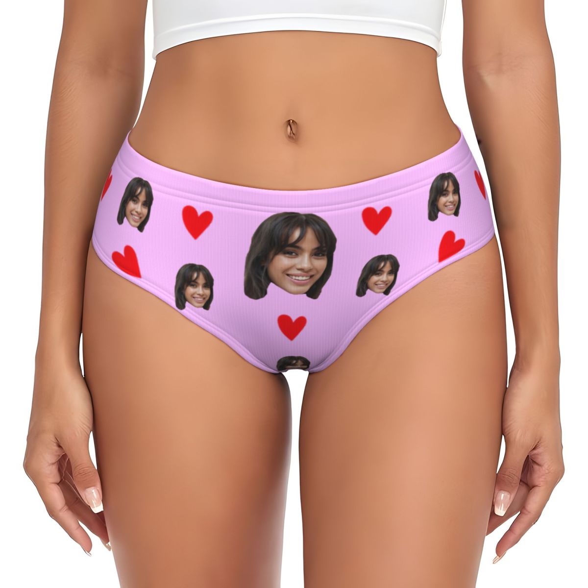 Cotton Candy Cone - Women's Personalized Custom Face Photo Briefs