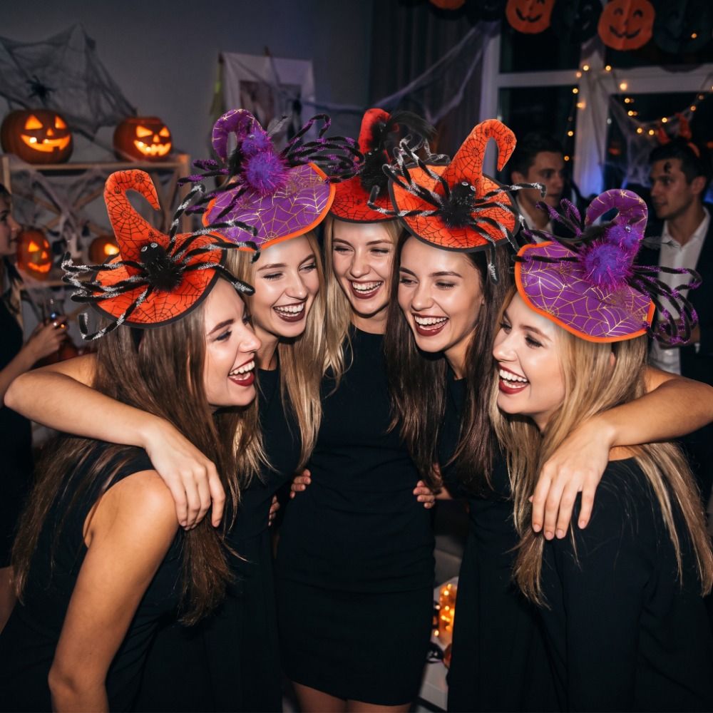 Spider Halloween Witch Hat Hea - Party Hat Cone ulasan dan harga