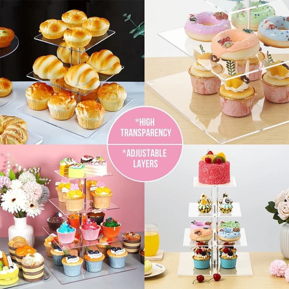 Clear Acrylic Cupcake Stand 3/ - Cupcake Stand Tier ulasan dan harga