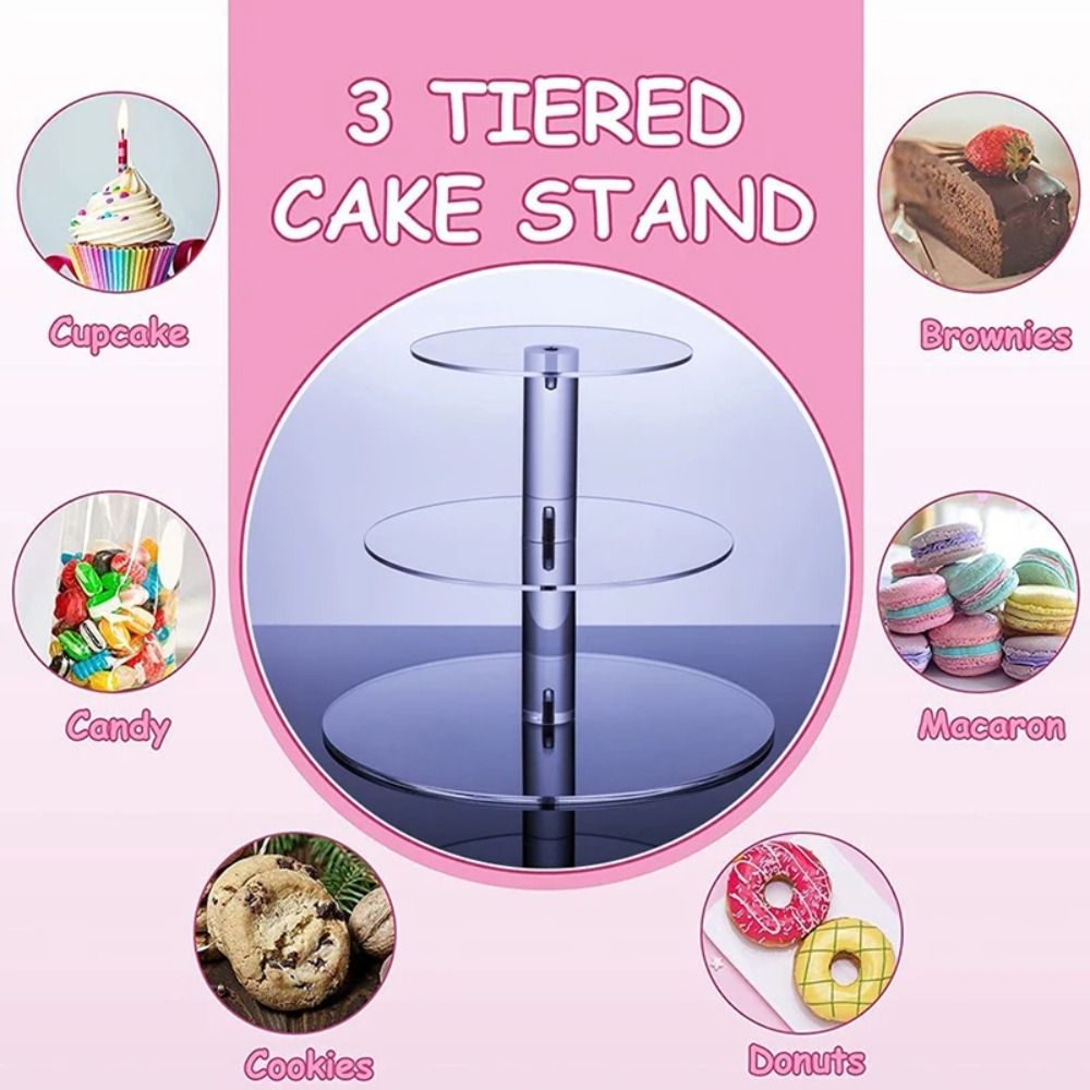 Clear Acrylic Cupcake Stand 3/ - Cupcake Stand Tier ulasan dan harga