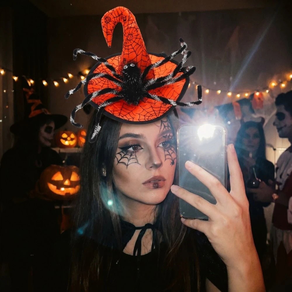 Cute Spider Halloween Witch Ha - Party Hat Cone ulasan dan harga