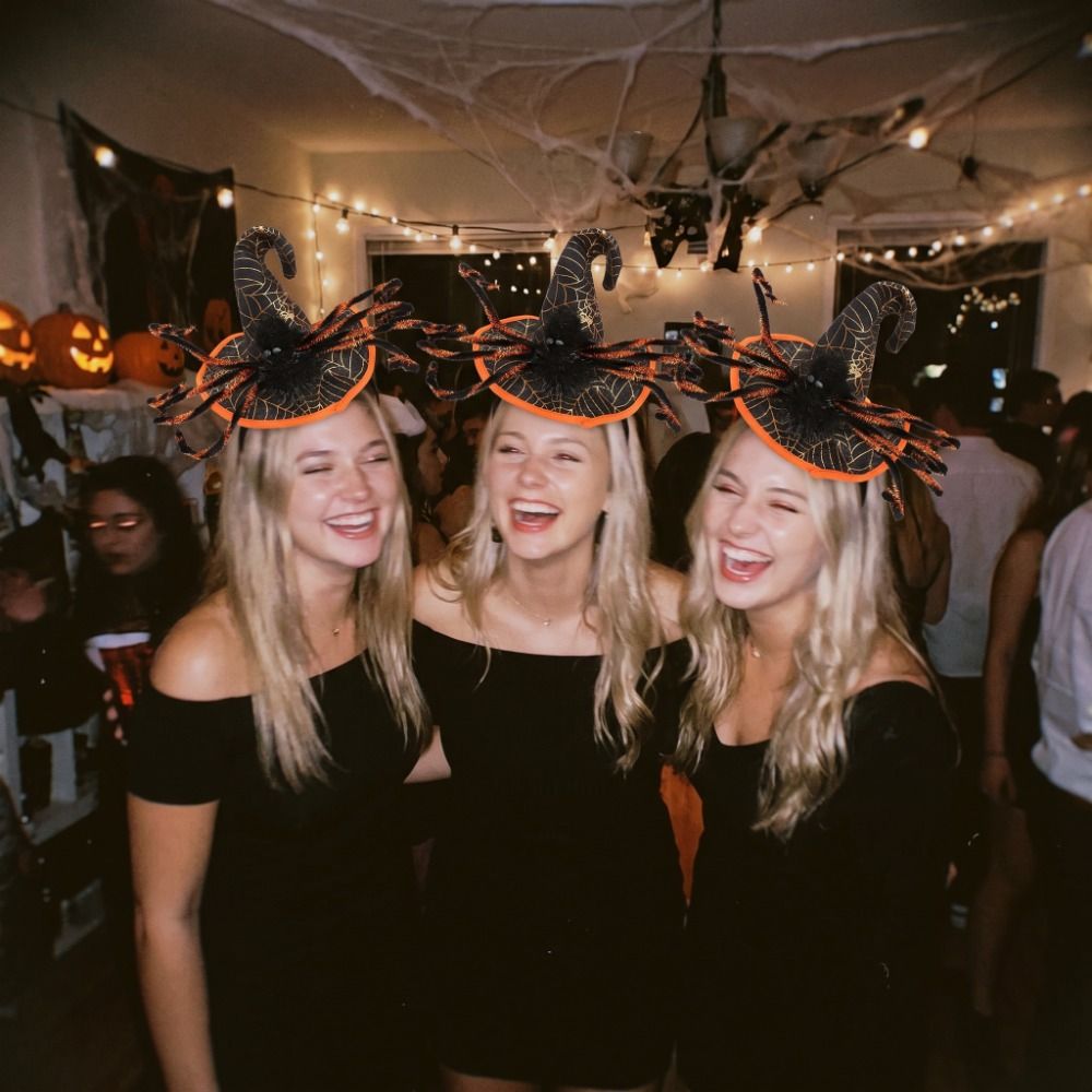Cute Spider Halloween Witch Ha - Party Hat Cone ulasan dan harga