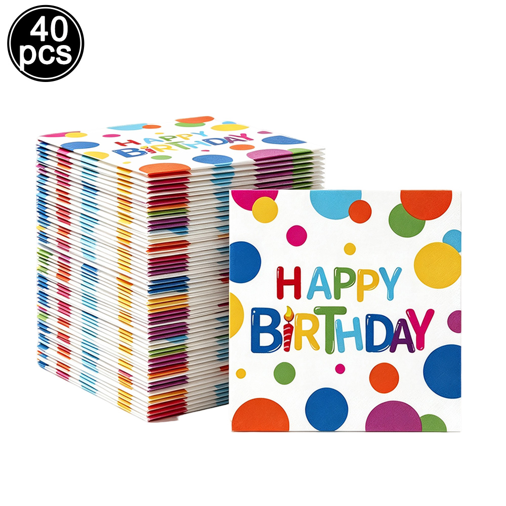 Colorful Polka Dot Happy Birth - Paper Straw Color ulasan dan harga