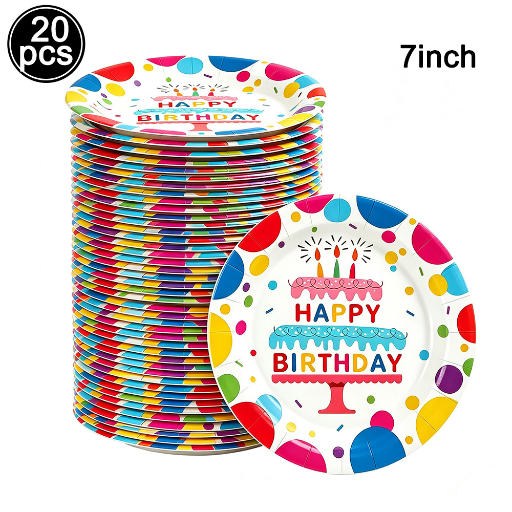 Colorful Polka Dot Happy Birth - Paper Straw Color ulasan dan harga