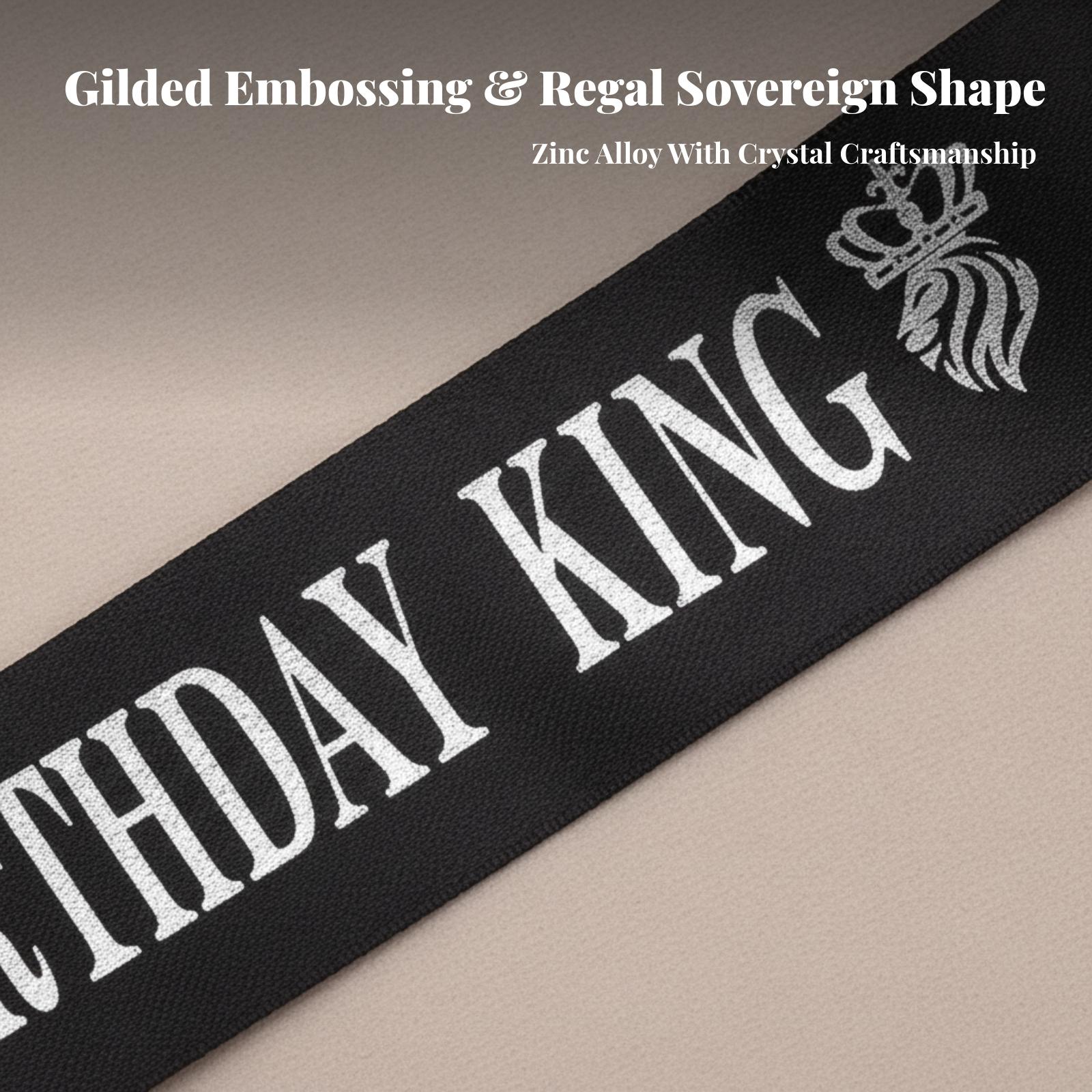 Birthday King Party Crown Glit - Birthday Sash Glitter ulasan dan harga
