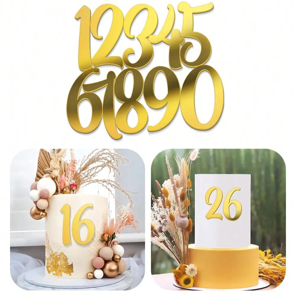 1set Golden Mirror Acrylic A-Z - Event Z ulasan dan harga