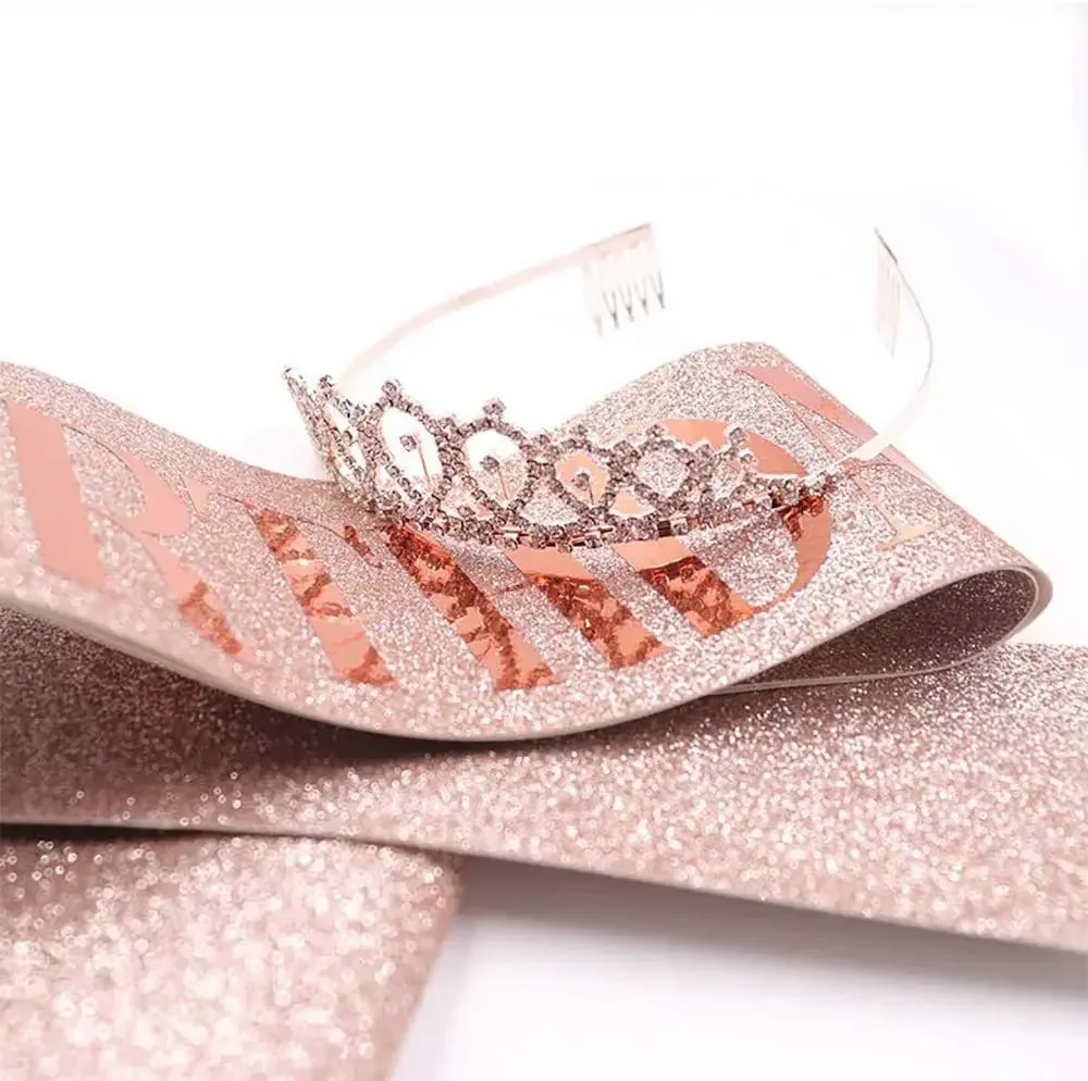 Birthday Queen Crown Girl Wome - Birthday Sash Glitter ulasan dan harga