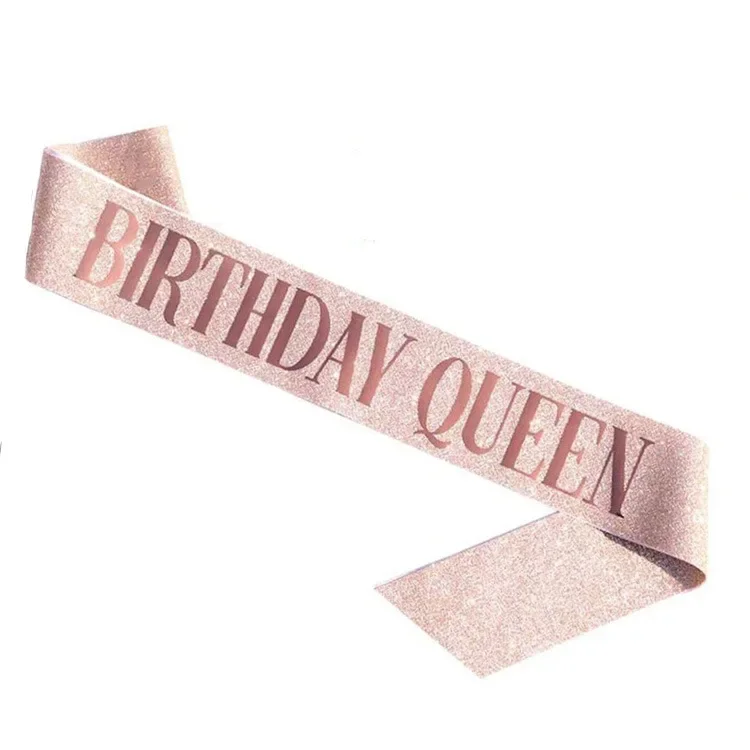 Birthday Queen Crown Girl Wome - Birthday Sash Glitter ulasan dan harga