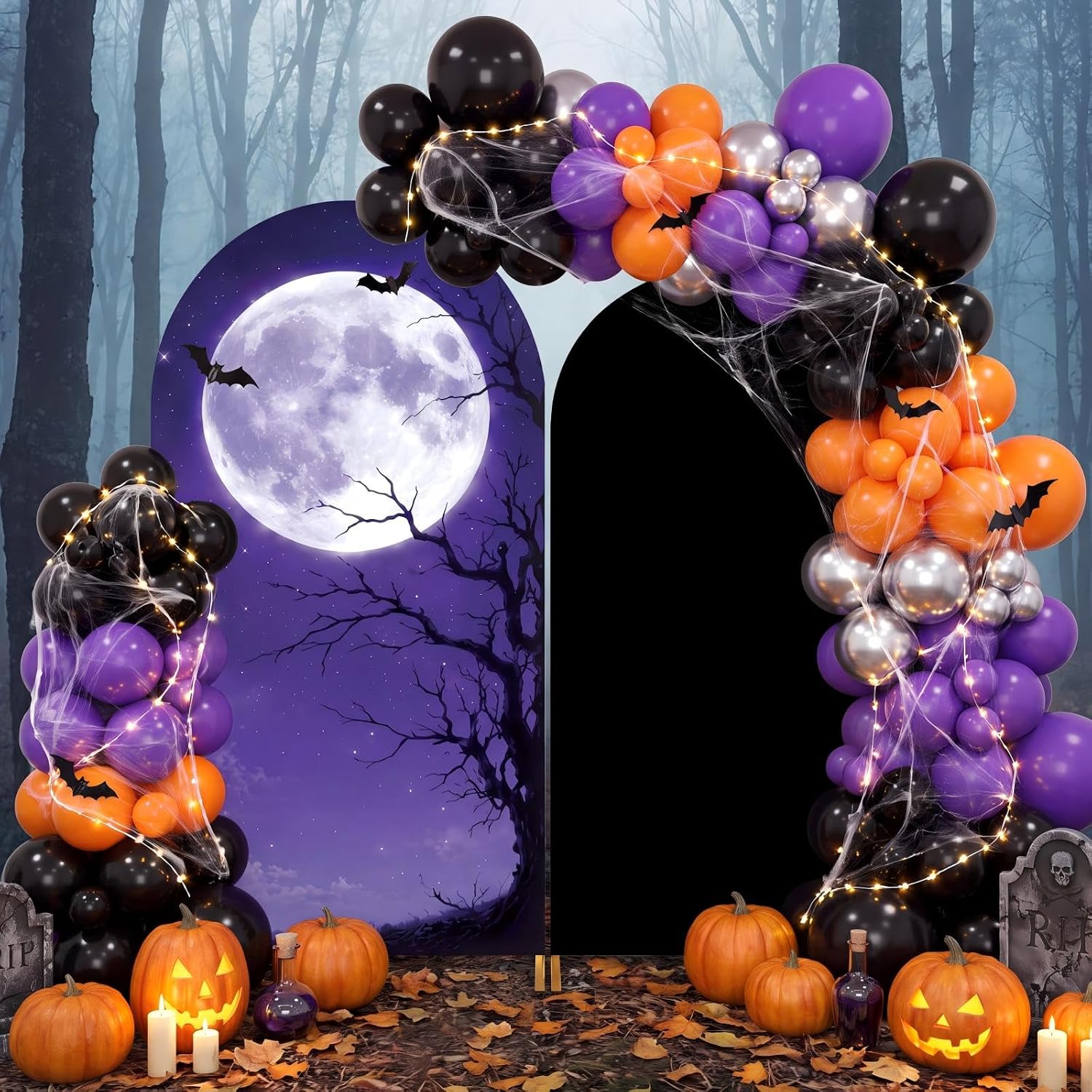 Custom 2-sided Halloween Holid - Dessert Table Backdrop ulasan dan harga