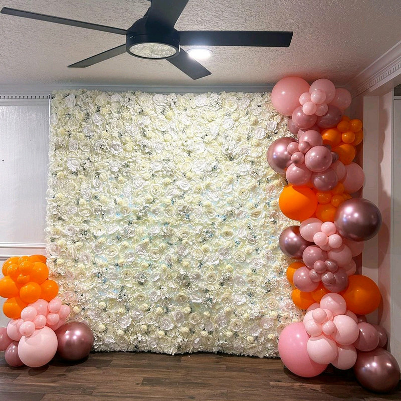 Purple Pink Aritificial Flower - Flower Wall Panel ulasan dan harga