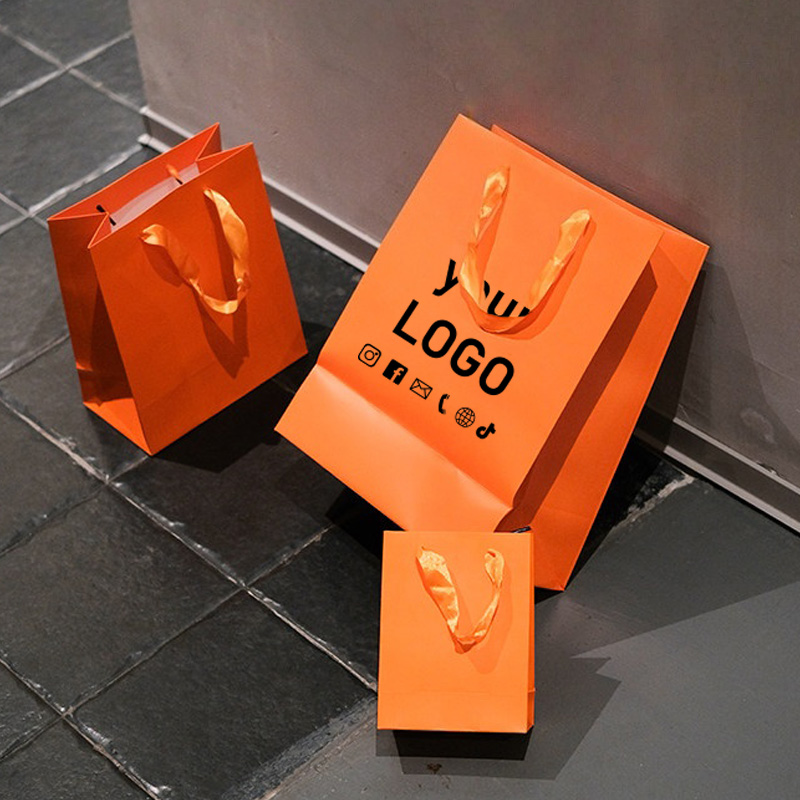 10pcs Orange Clothing Tote Bag - Event Party Shop ulasan dan harga