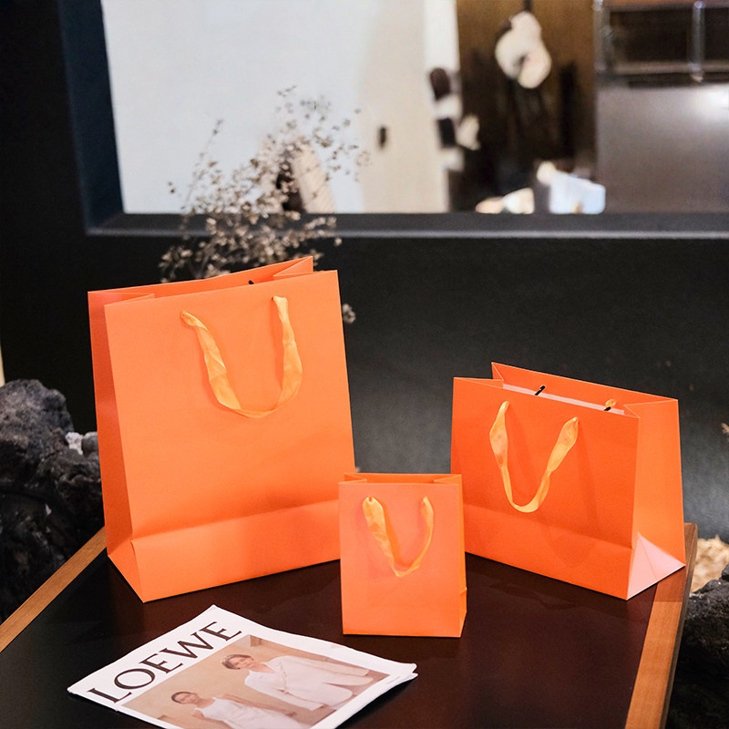 10pcs Orange Clothing Tote Bag - Event Party Shop ulasan dan harga