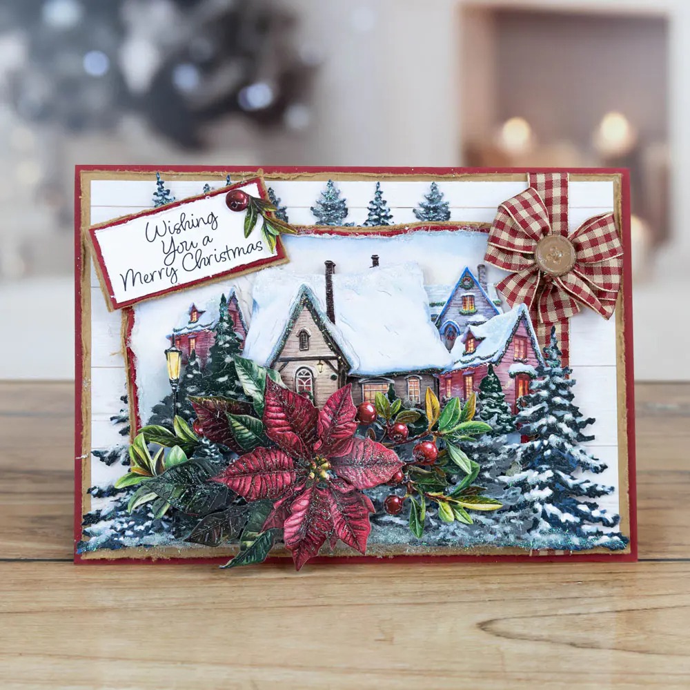 Christmas Yuletide Row Winterb - Flower Wall Panel ulasan dan harga