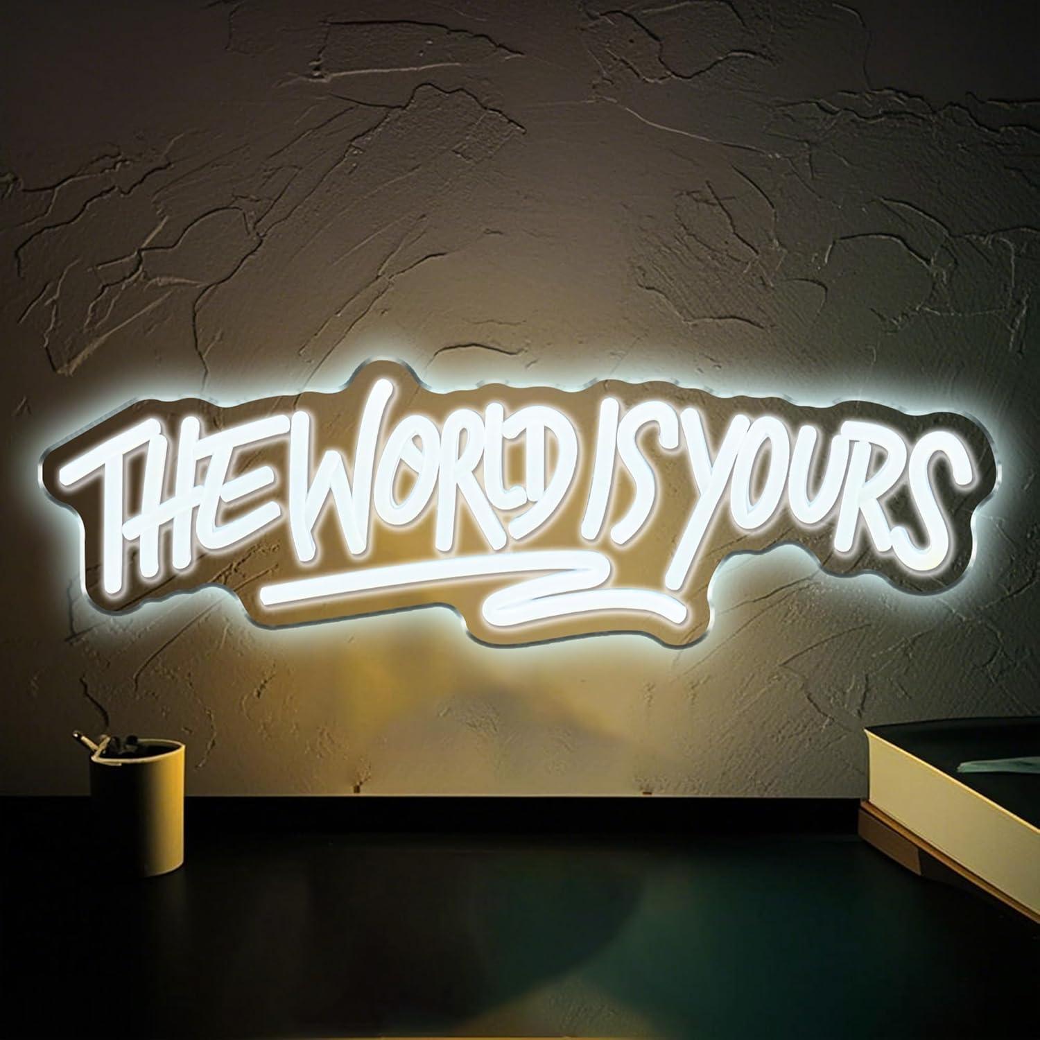 The World is Yours Neon Sign U - Neon Sign Party ulasan dan harga