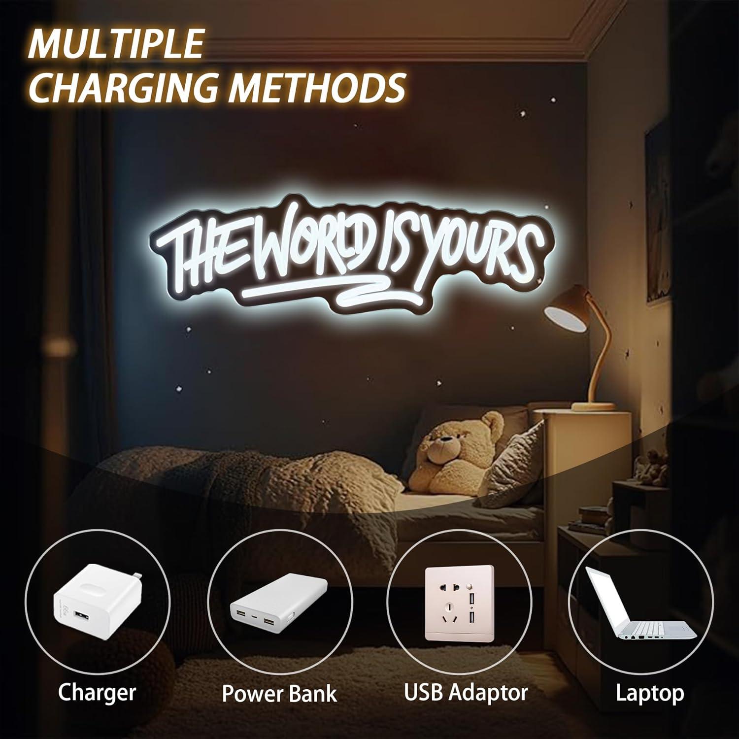 The World is Yours Neon Sign U - Neon Sign Party ulasan dan harga