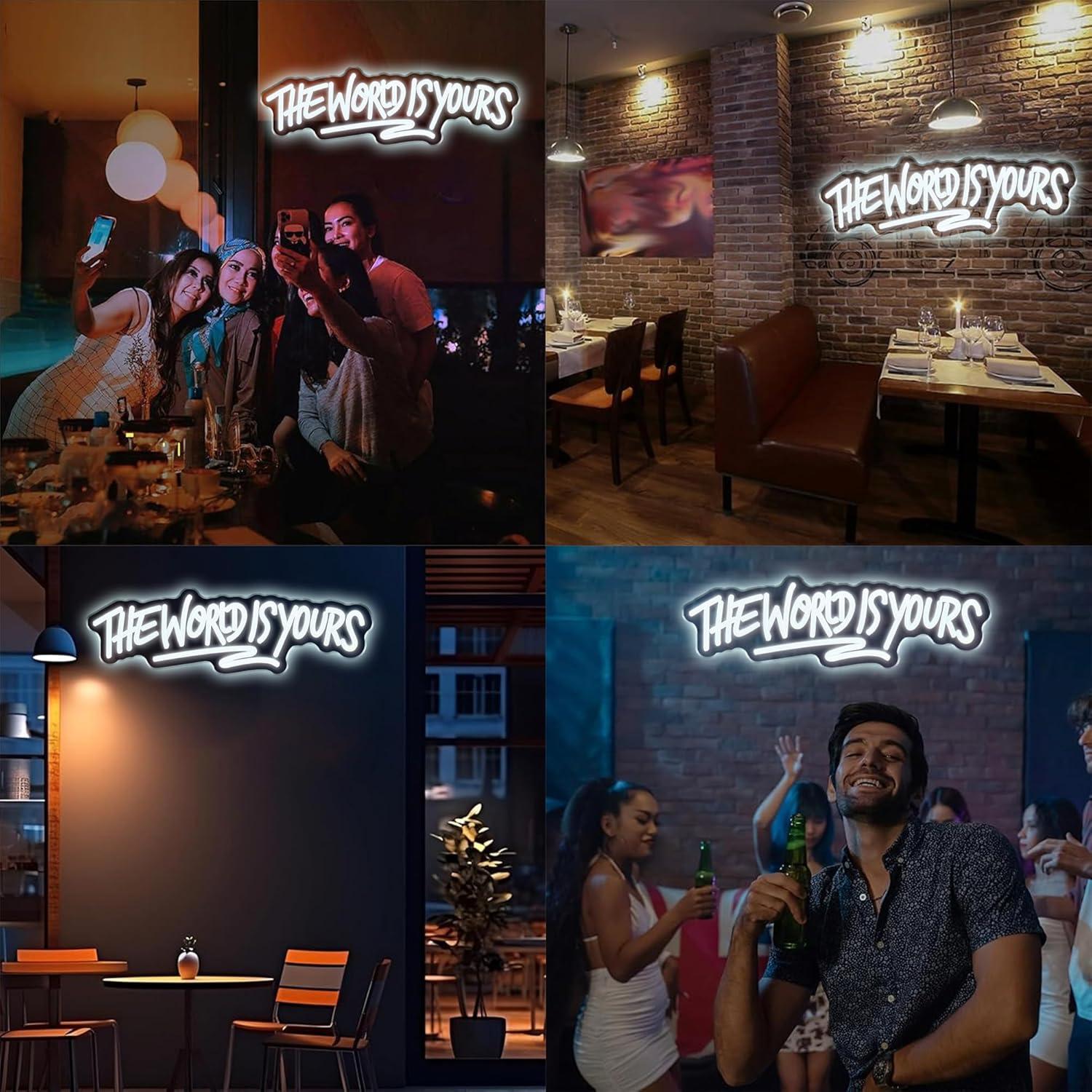 The World is Yours Neon Sign U - Neon Sign Party ulasan dan harga