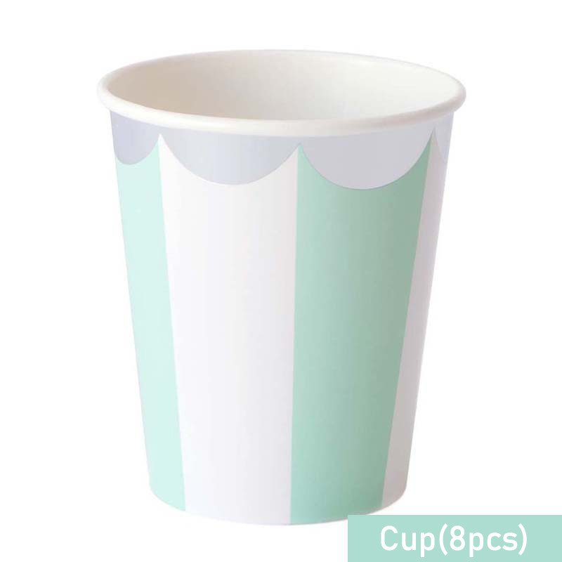 Striped Disposable Tableware P - Paper Straw Color ulasan dan harga