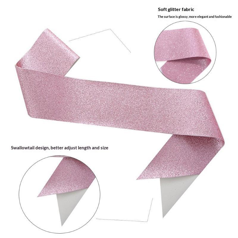 Glitter Blank Satin Sash DIY M - Birthday Sash Glitter ulasan dan harga