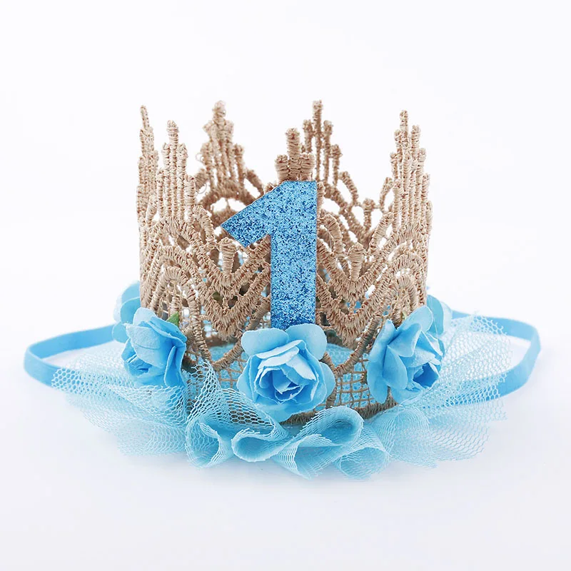 1st Birthday Crown Hat Flower  - Party Hat Cone ulasan dan harga